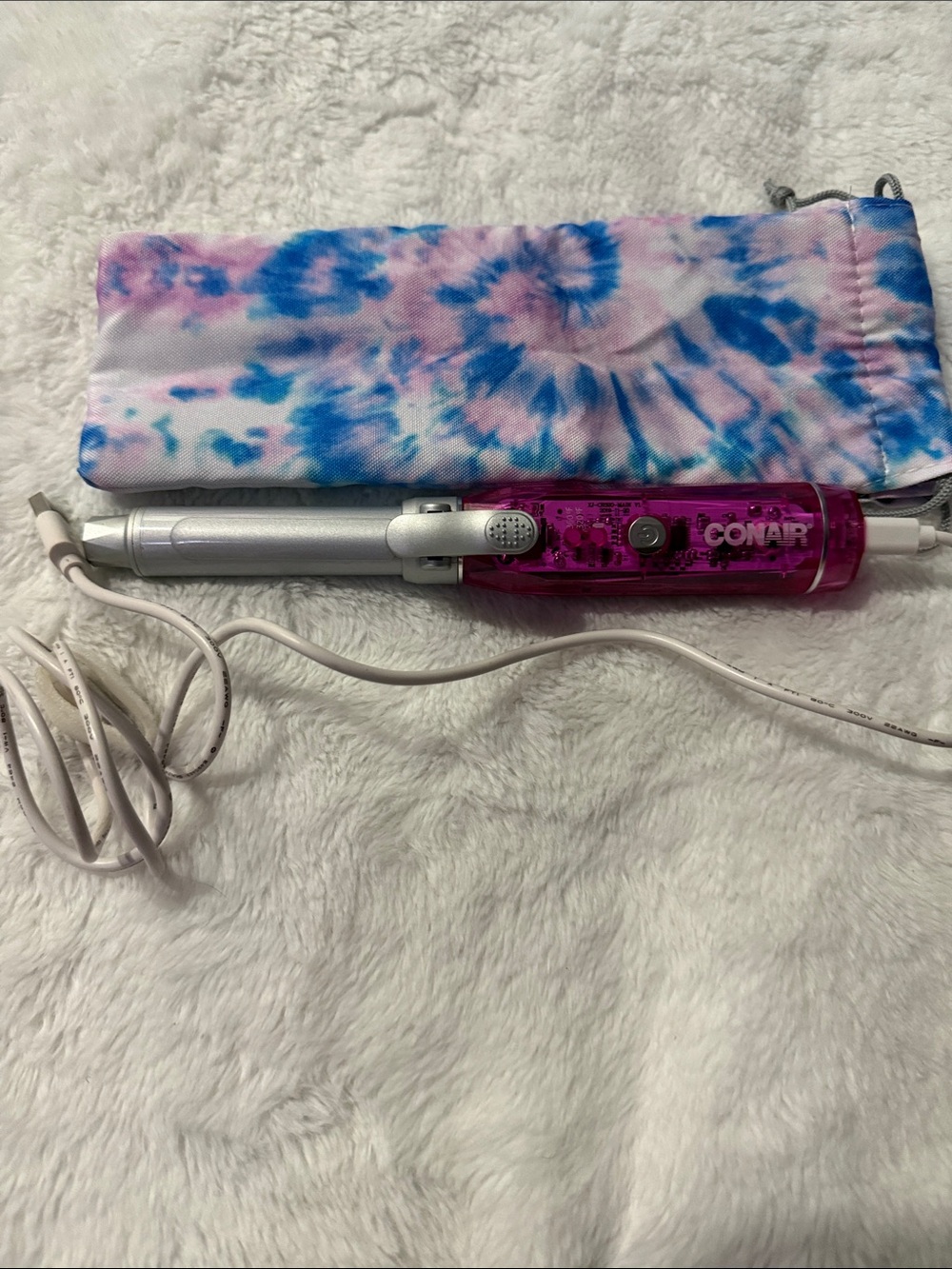 Pink & Silver Mini Curling Iron - Portable Styling Tool